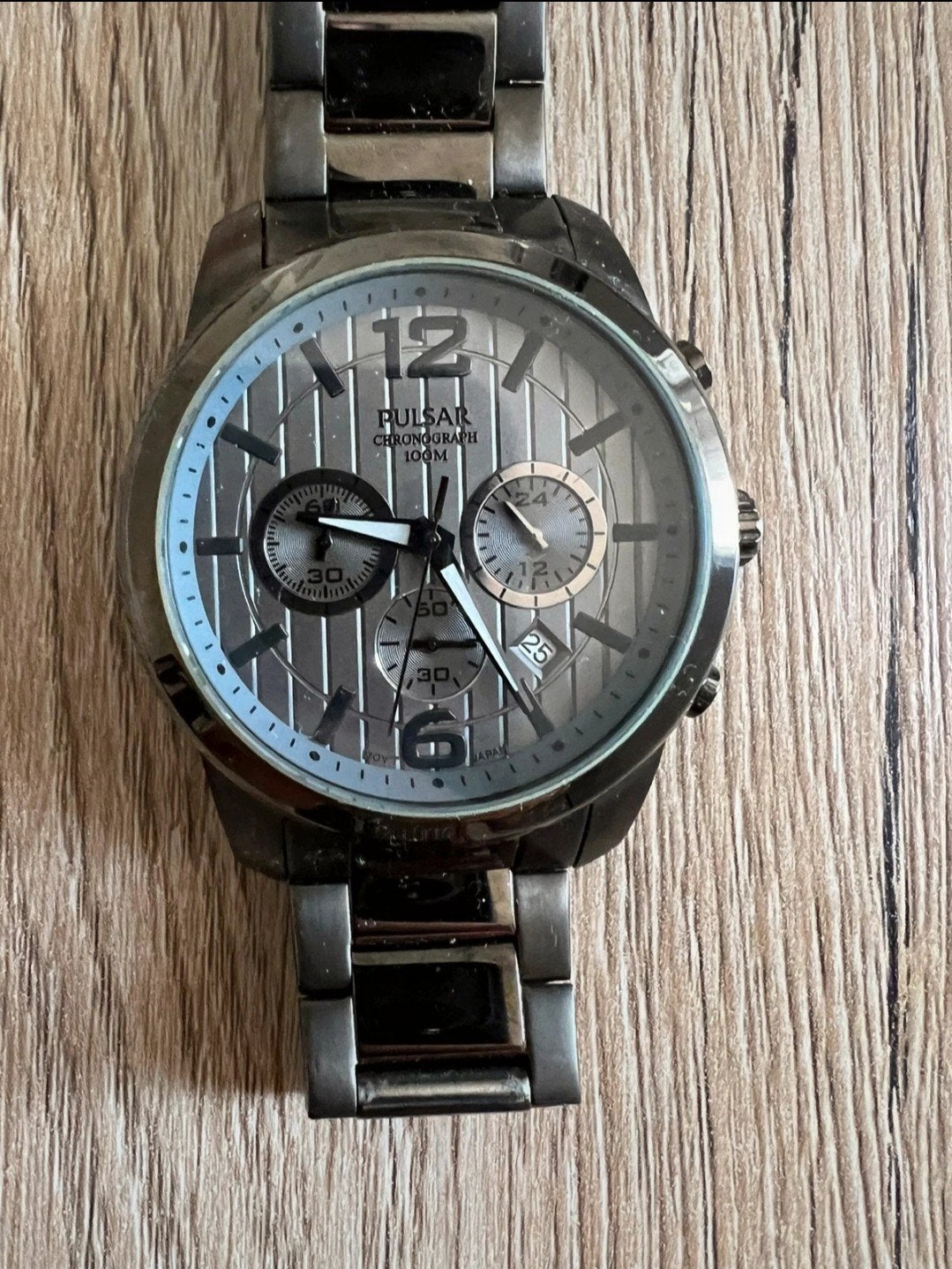 Pulsar Chronograph Seiko Quartz uurwerk, Staal, Polshorloge, Ophalen of Verzenden, Zo goed als nieuw