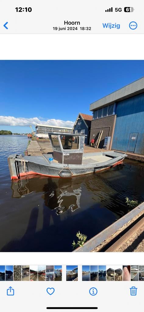Werkboot vlet duwboot, Watersport en Boten, Ophalen of Verzenden, Zo goed als nieuw