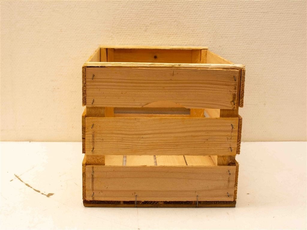 Houten krat 37680, Ophalen of Verzenden, Gebruikt, Minder dan 50 cm, Minder dan 50 cm