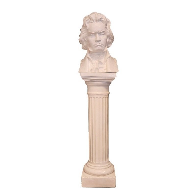 Beeld op pilaar Borstbeeld op zuil Beethoven Sculptuur, Ophalen of Verzenden