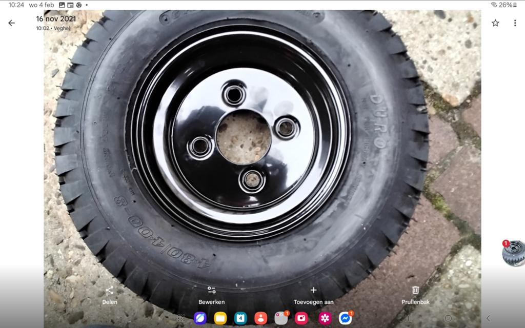 8 inch wielen Nieuwe vlukon  Duro 4.80/4.00-8 banden, Ophalen of Verzenden, Nieuw