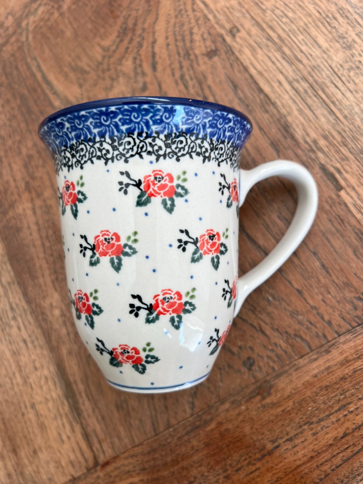 Bunzlau Tulp mok 450 ml z.g.a.n., Keramiek, Ophalen of Verzenden, Zo goed als nieuw, Overige stijlen
