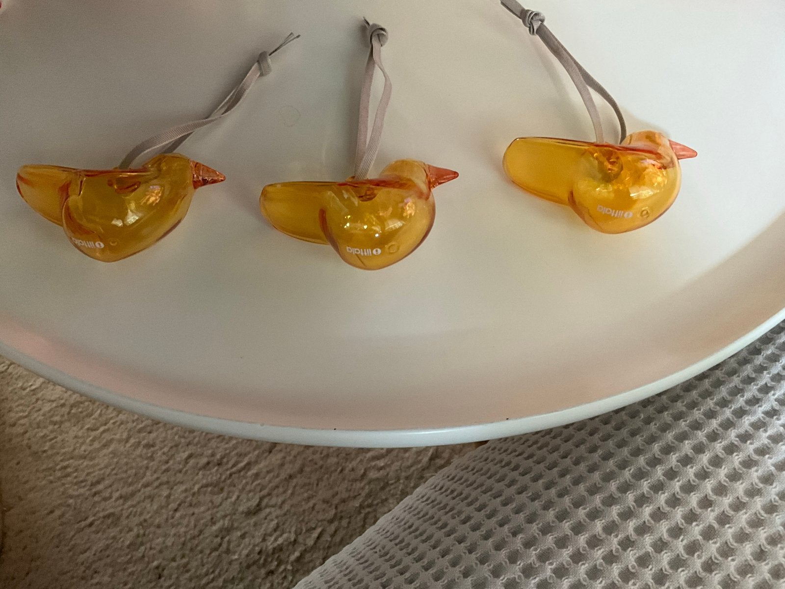 Iittala Glazen Vogels - Set van 3, Nieuw, Ophalen of Verzenden, Glas, Oranje
