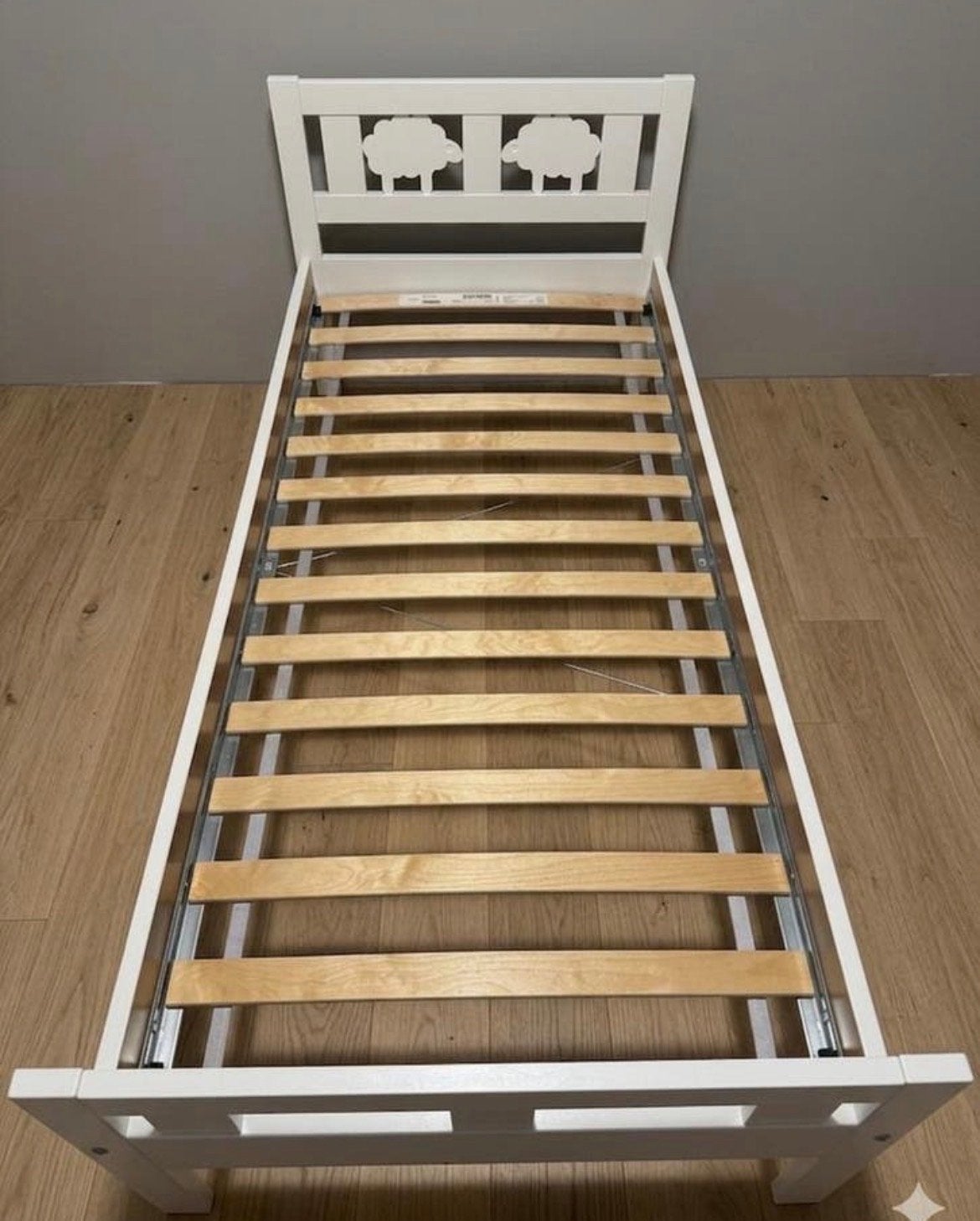 IKEA Kritter peuterbed 160x70 cm, wit, goede staat, 70 tot 85 cm, Ophalen of Verzenden, Zo goed als nieuw, Lattenbodem