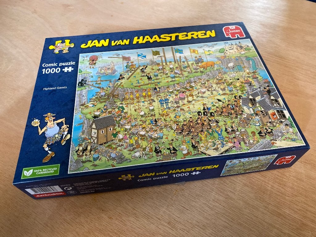 Jan van Haasteren Highland Games puzzel, Ophalen, 500 t/m 1500 stukjes, Gebruikt, Legpuzzel