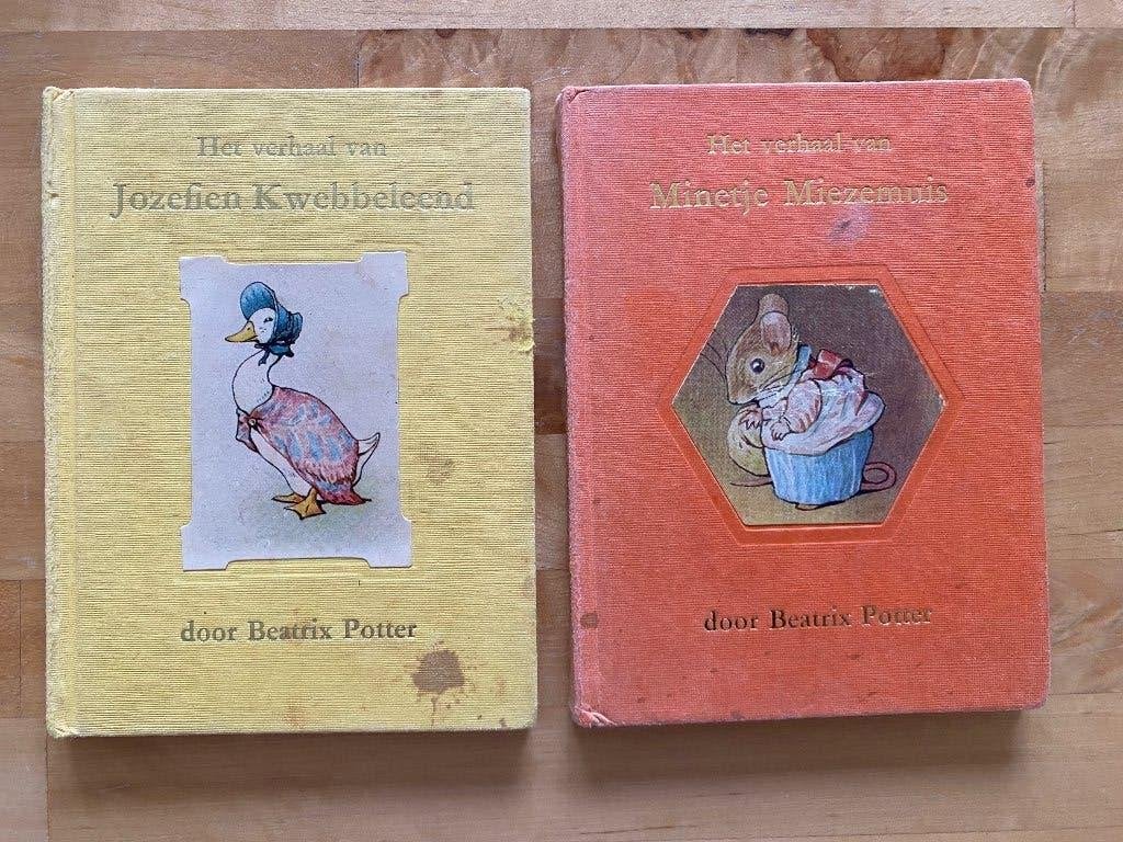 2 x vintage Beatrix Potter Jozefien Kwebbeleend Minetje Miez, Ophalen of Verzenden, Gelezen, Beatrix Potter