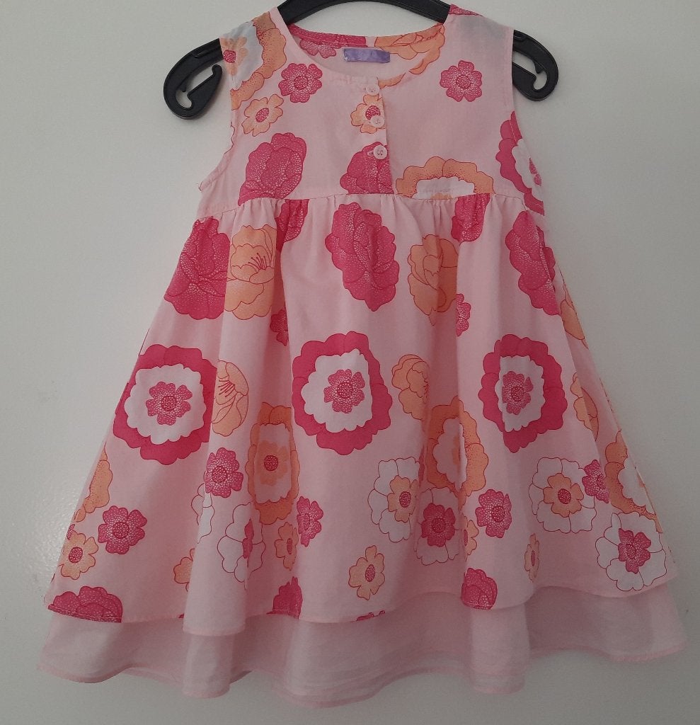 Hema jurkje zomer 2 lagen 86, Kinderen en Baby's, Babykleding | Maat 86, Meisje, Jurkje of Rokje, Ophalen of Verzenden, Zo goed als nieuw