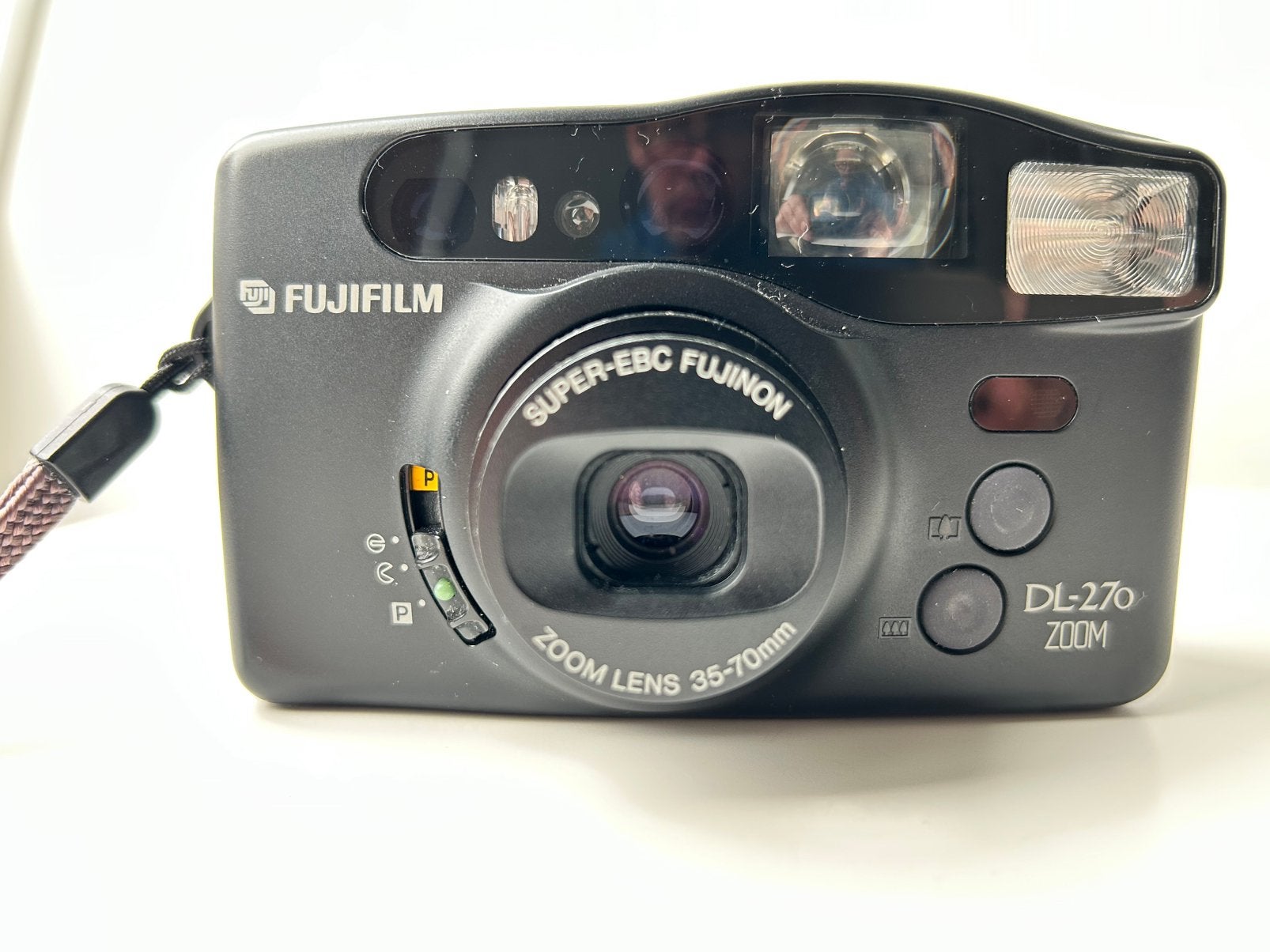 Fujifilm DL-270 Zoom 35mm analoge camera + originele tas, Audio, Tv en Foto, Ophalen of Verzenden, Zo goed als nieuw, Compact