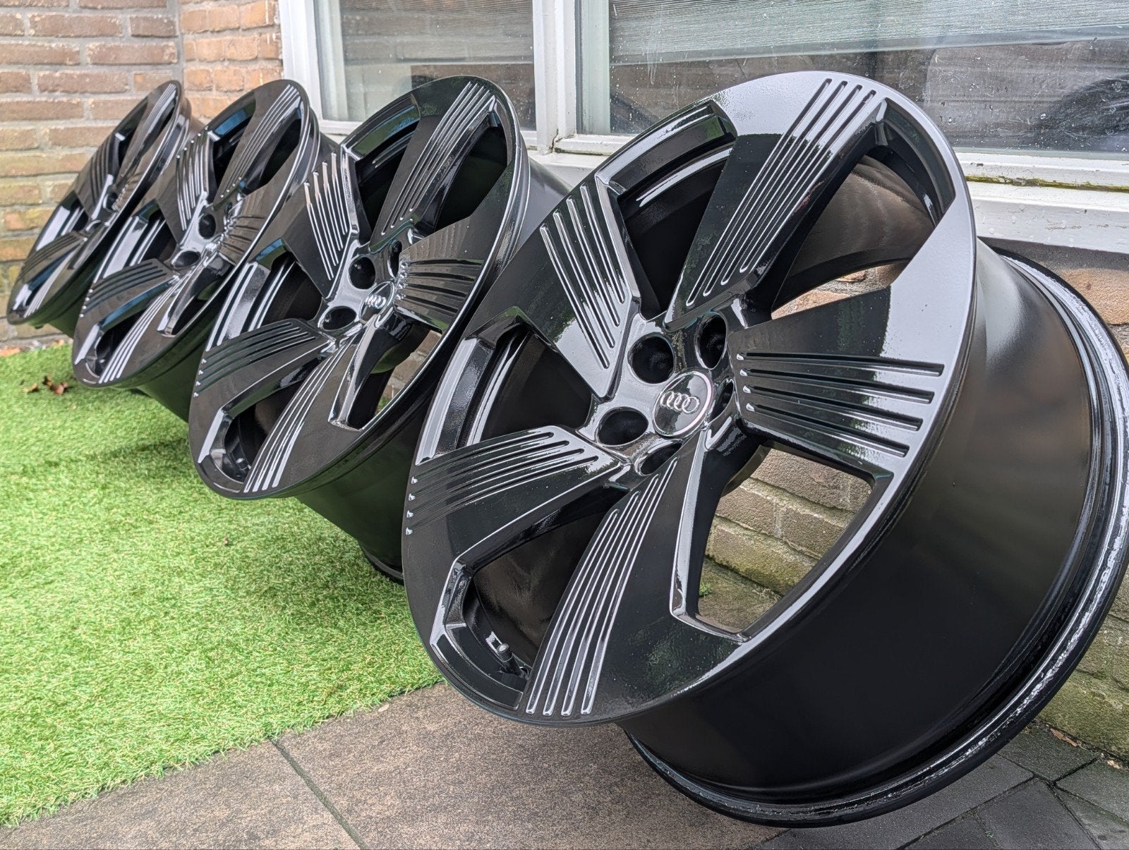 Audi Etron velgen 21 inch origineel 5x112 Q5 Q8 A6 Tiguan VW, Gebruikt, Velg(en), Personenwagen, 21 inch