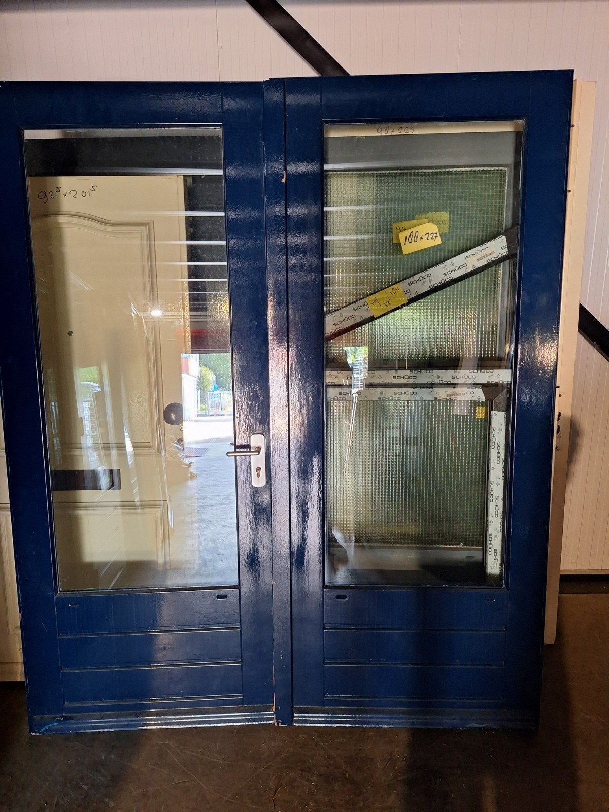 te koop tuindeuren, Deurkozijn, Zo goed als nieuw, 150 tot 225 cm, Inclusief glas