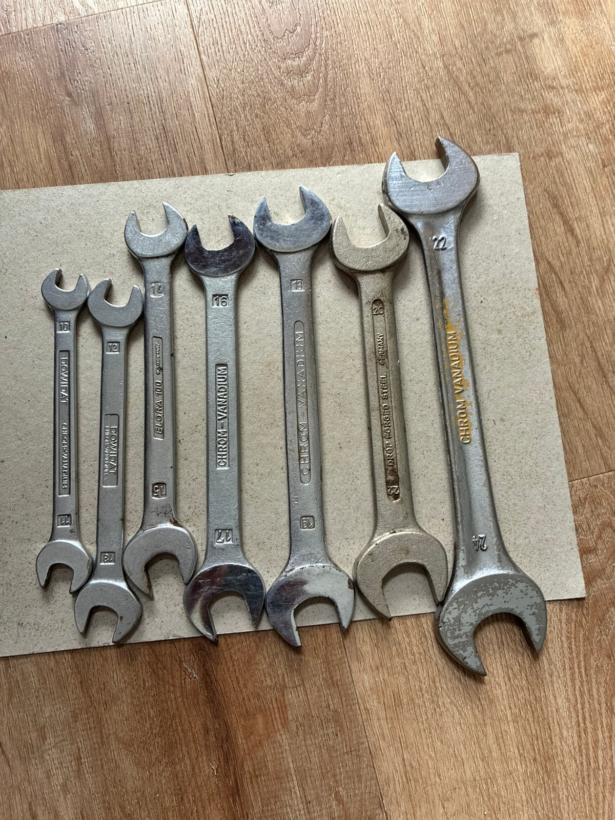 Steeksleutels 7 stuks set steeksleutel dowidat 10 mm t/m 24, Ophalen of Verzenden, Zo goed als nieuw