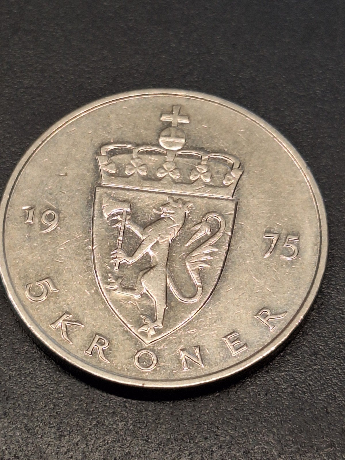 Noorwegen 5 kroner 1975, Ophalen of Verzenden, Overige landen