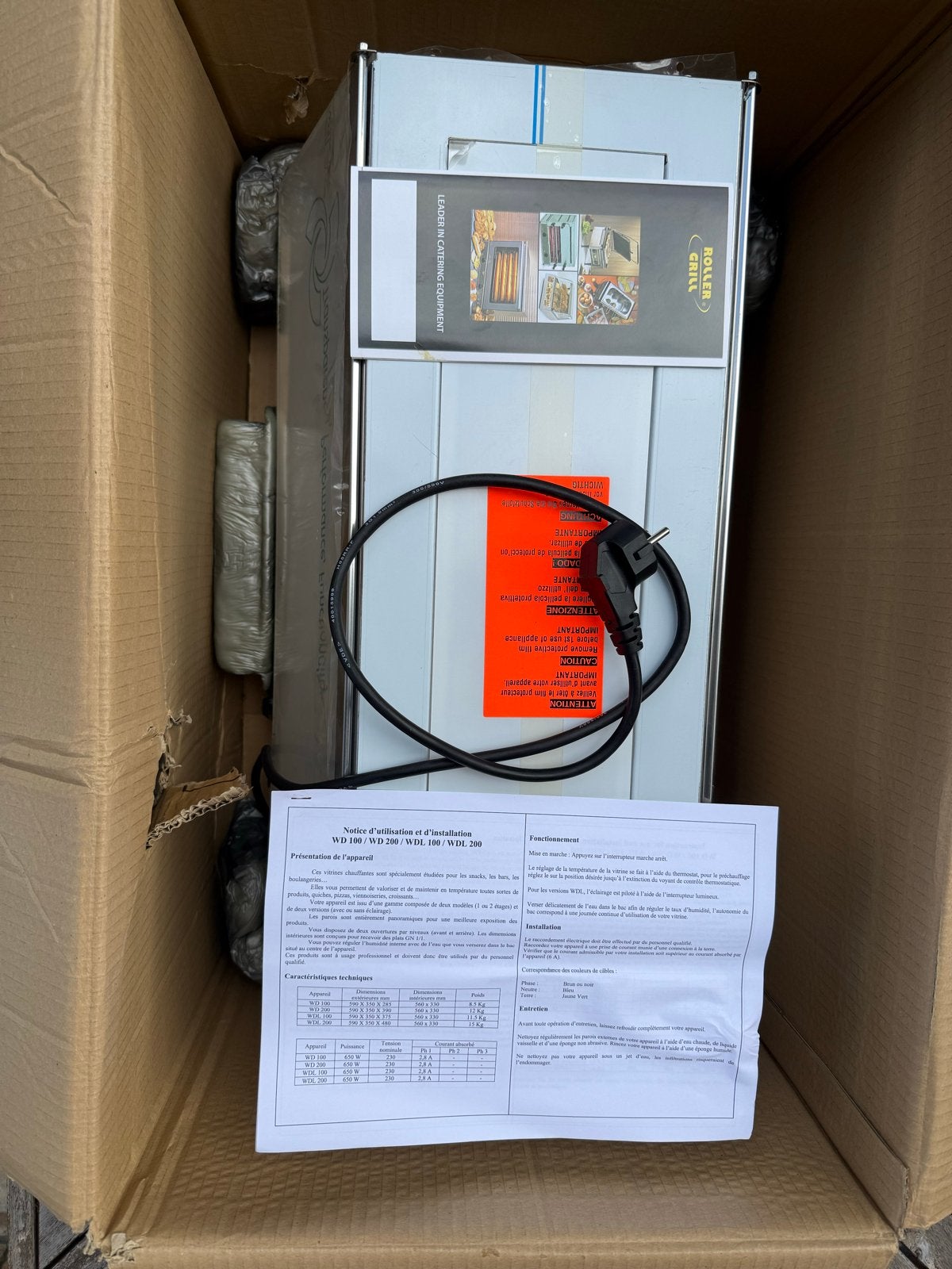 Roller Grill Warmte Vitrine - RVS, 20-90C, 650W, Zakelijke goederen, Horeca | Keukenapparatuur, Ophalen, Nieuw in verpakking, Overige typen