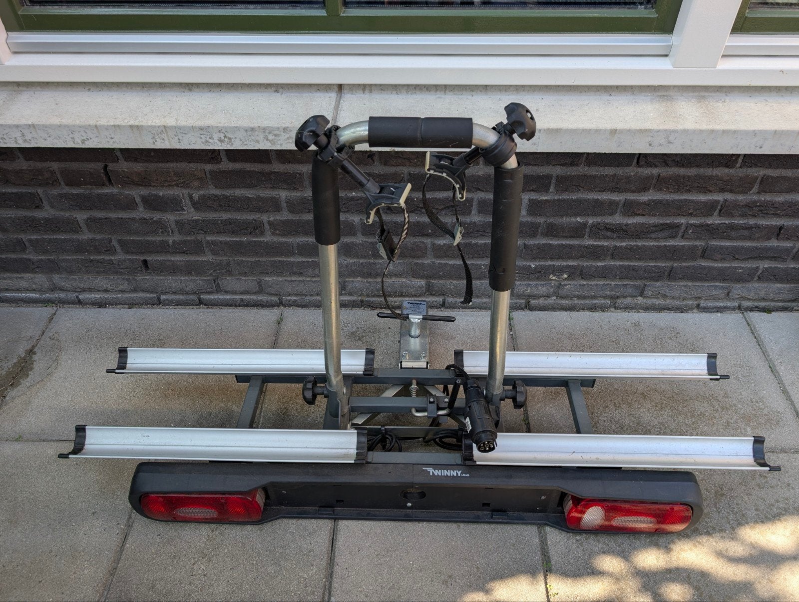 Twinny Load e-Base kantelbare fietsendrager, Ophalen, Gebruikt, 2 fietsen, Trekhaakdrager
