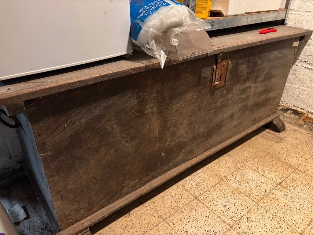Antieke zware kist, Ophalen, Gebruikt, 50 tot 100 cm, Minder dan 50 cm