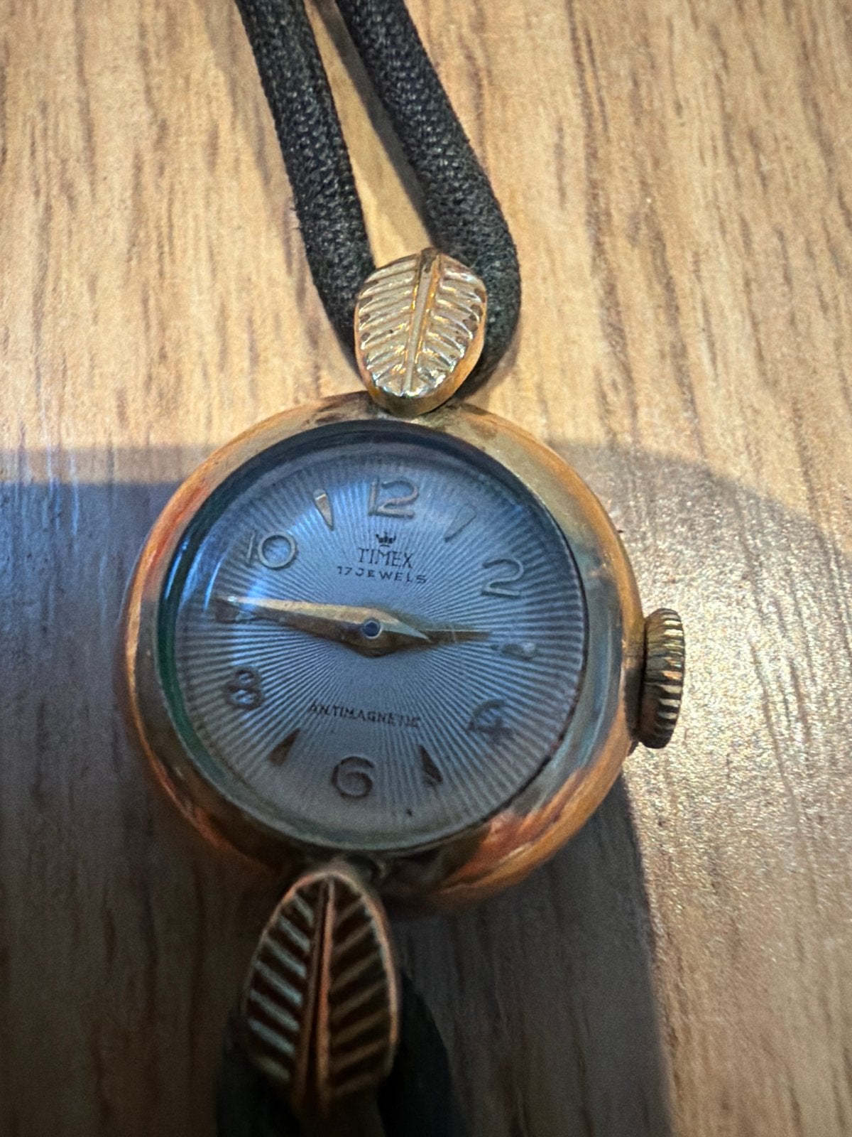 Vintage Timex Polshorloge - Verguld met Leren Bandje, Overige merken, Overige materialen, Met bandje, Polshorloge