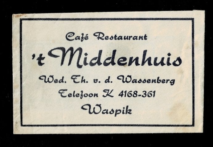 suikerzakje 1551 't Middenhuis Waspik, Ophalen of Verzenden, Nederland