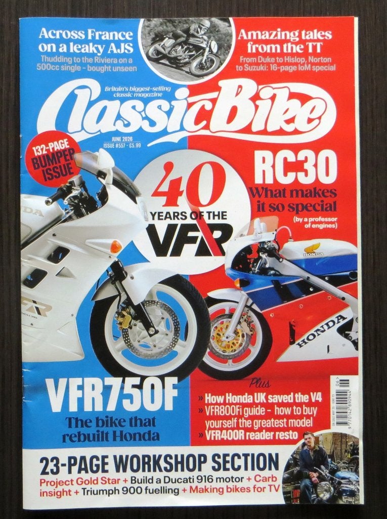 Tijdschrift Classic Bike - Juni 2026 (VFR / RC30 special), Boeken, Verzenden, Zo goed als nieuw, Algemeen