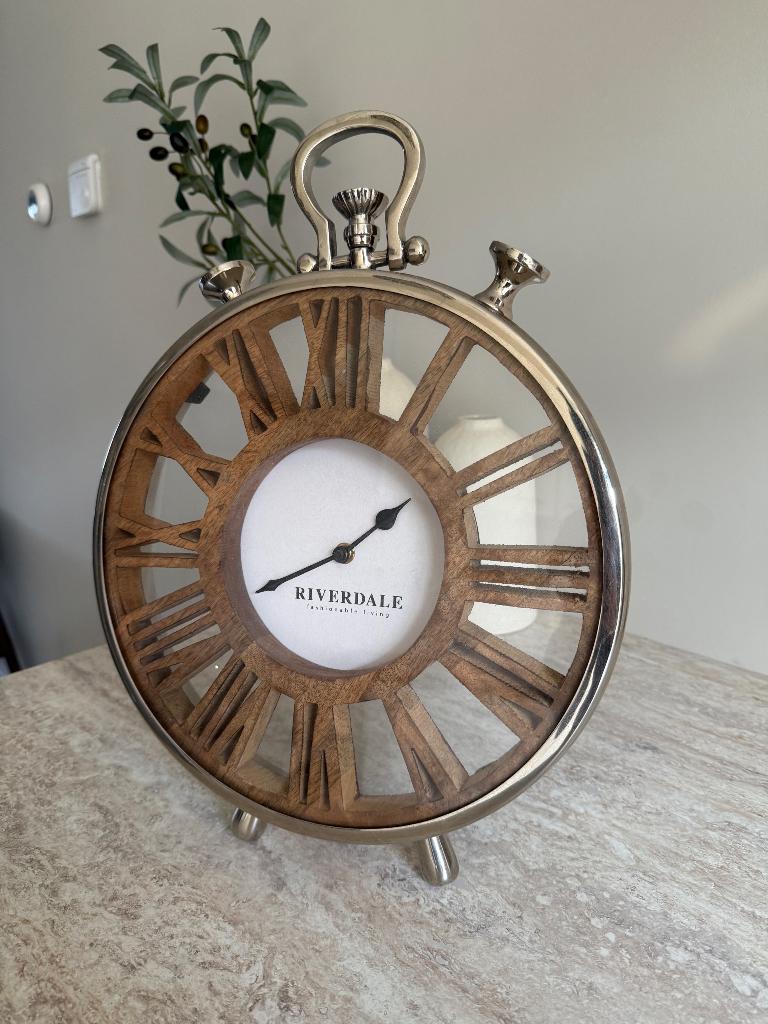 Tafelklok riverdale, Ophalen, Zo goed als nieuw, Analoog, Wekker of Tafelklok
