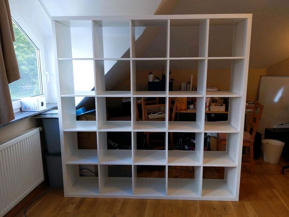 2x 25 vaks kallax expedit open kast vakkenkast 5x5 wit Ikea, Ophalen, 5 laden of meer, 150 tot 200 cm, Zo goed als nieuw