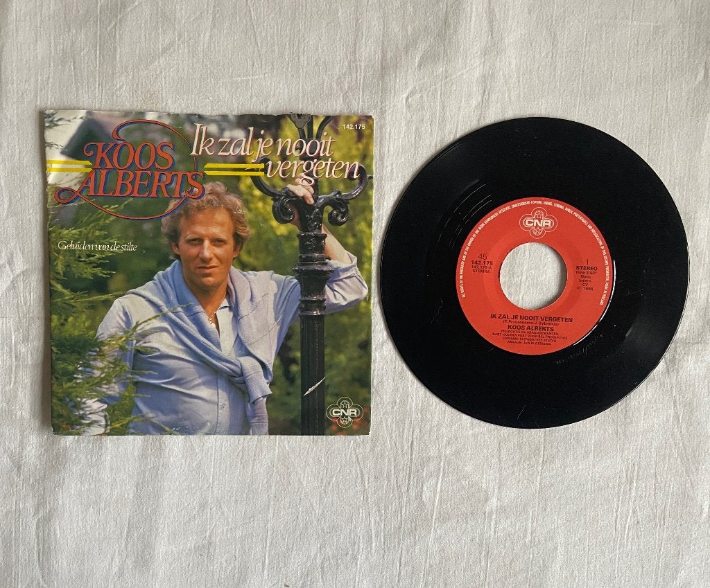 koos alberts  -  ik zal je nooit vergeten, Pop, 7 inch, Ophalen of Verzenden, Zo goed als nieuw