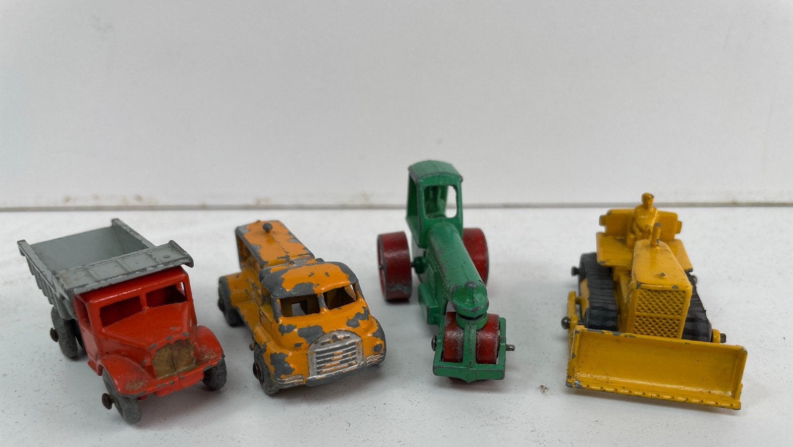 Vintage Matchbox speelgoedauto's - set van 4, Ophalen of Verzenden, Gebruikt