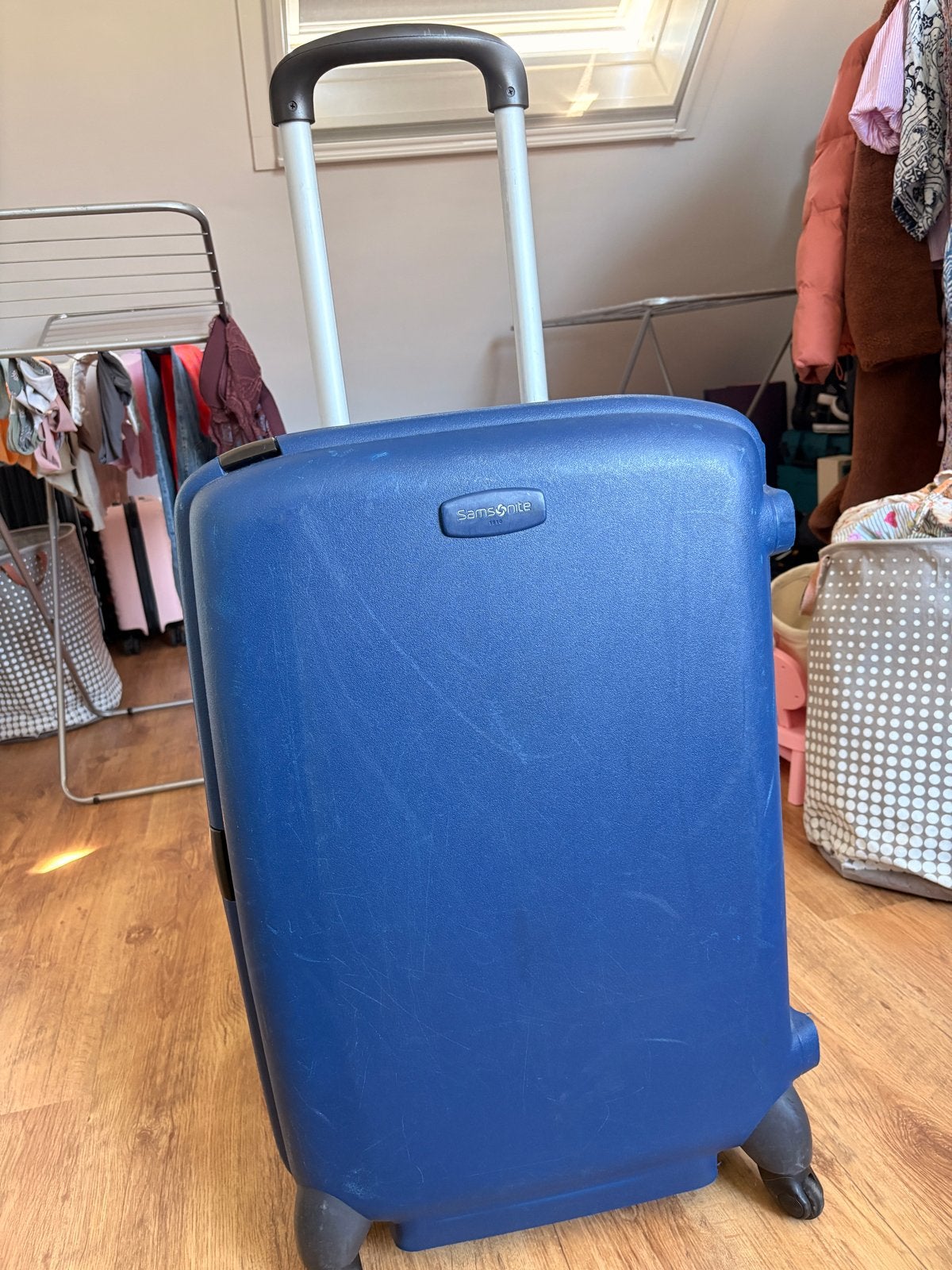 Samsonite Koffer Blauw - slot zonder rits 74 cm, Ophalen, 40 tot 60 cm, Gebruikt, 20 tot 30 cm