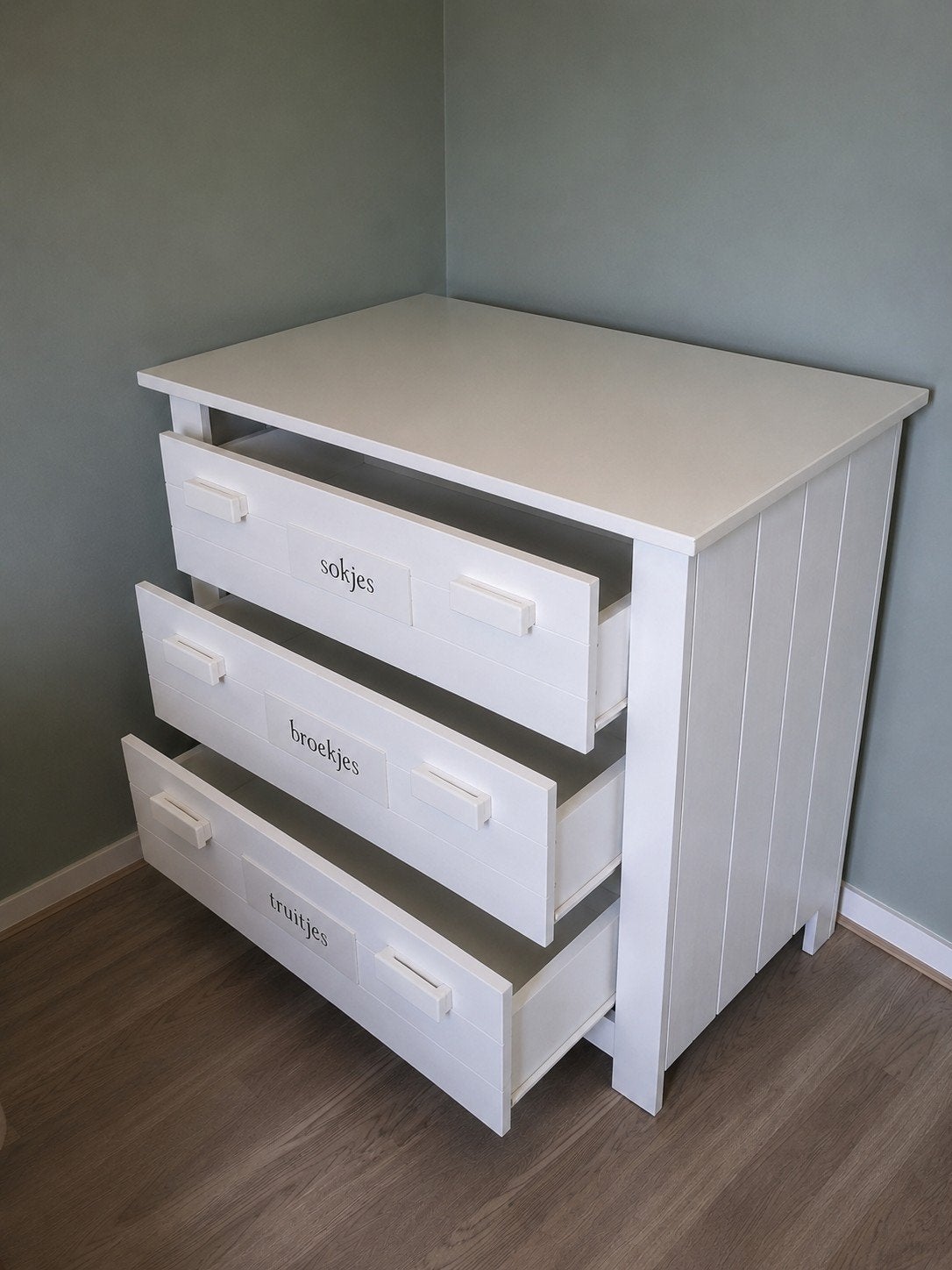 Witte commode met 3 lades - Happybaby Holland, Ophalen, Gebruikt, Commode