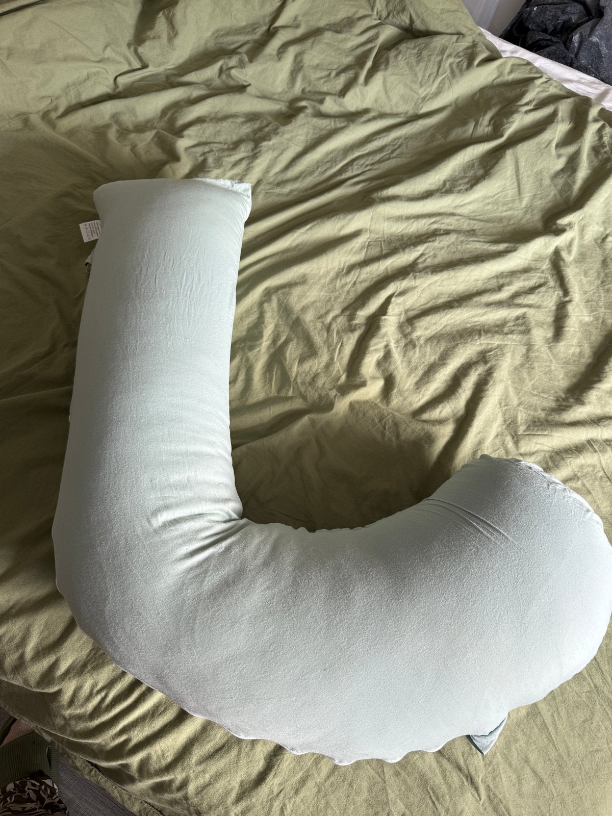 Litollo zwangerschapskussen J-vorm 145cm groen, Ophalen, Zo goed als nieuw