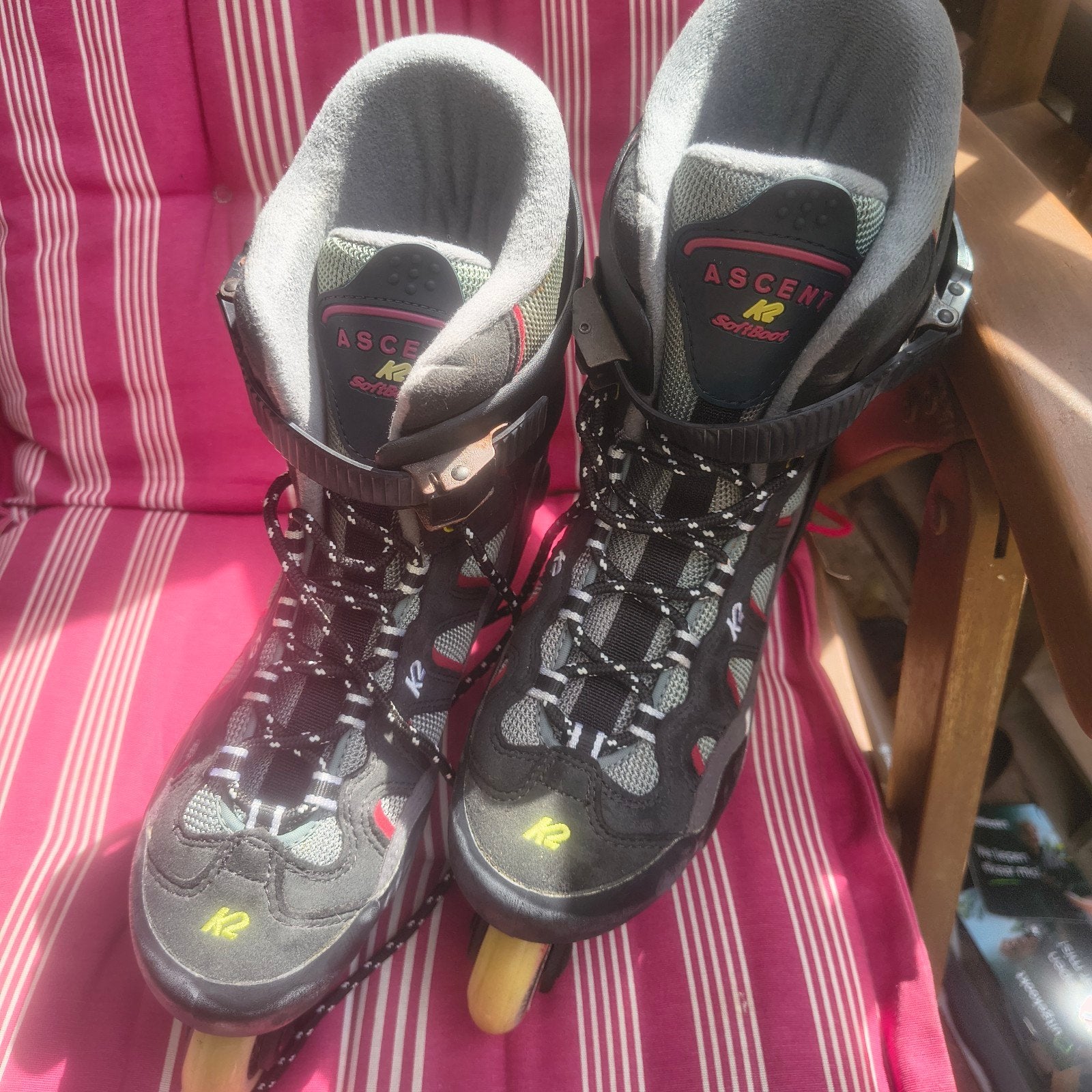 K2 Inline Skates Ascent M met 42 met bescherming en rugzak, Verstelbaar, Dames, Ophalen of Verzenden, Zo goed als nieuw