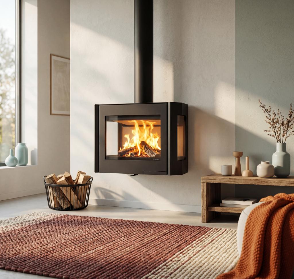Wanders Black Sapphire hanghaard, Huis en Inrichting, Haarden, Ophalen, Nieuw, Hangende haard, Houthaard