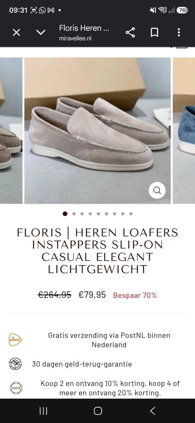 Floris Heren Loafers Instappers Slip-On Casual Elegant, Ophalen of Verzenden