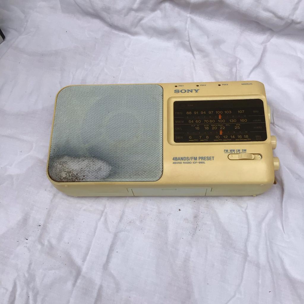 Vintage Sony 4-bands radio ICF-S99W - Wereldontvanger, Audio, Tv en Foto, Radio's, Ophalen of Verzenden, Gebruikt, Wereldontvanger