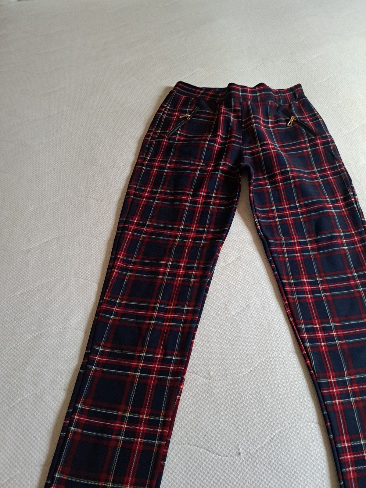 Geruite broek met ritsdetails, Onbekend, Ophalen of Verzenden