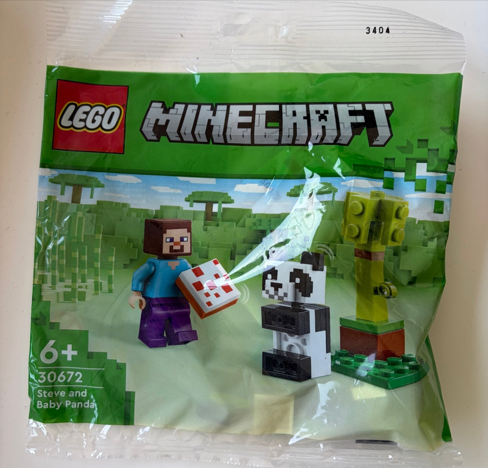 LEGO Minecraft 30672 Steve en Baby Panda Polybag, Kinderen en Baby's, Ophalen of Verzenden, Nieuw, Overige merken