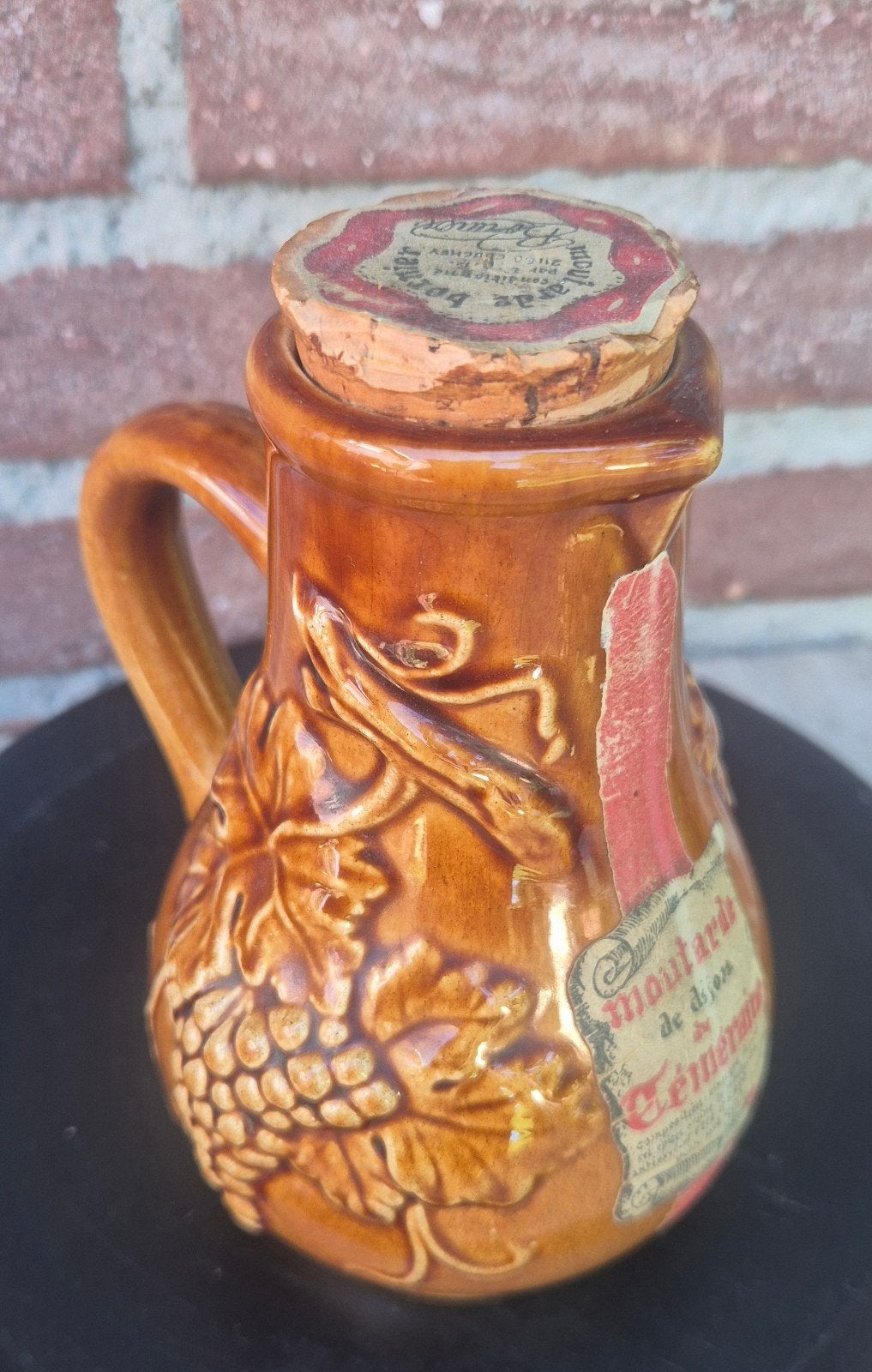 ​Vintage Keramieken Mosterdkruik / Moutarde de Dijon 0,5 ltr, Ophalen of Verzenden