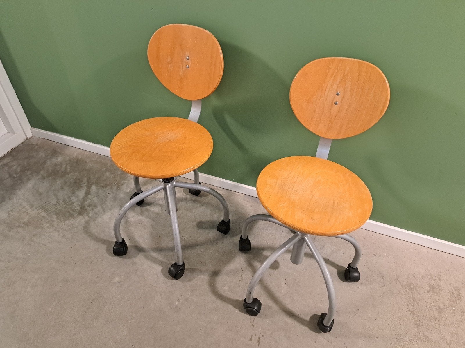 coole vintage houten bureaustoel van Ikea, Ophalen, Zo goed als nieuw, Hout