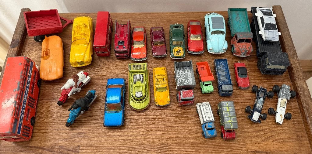 Verzameling oude auto’s 1960/70 efsi dinky ect., Overige merken, Gebruikt, 1:50 of kleiner, Auto