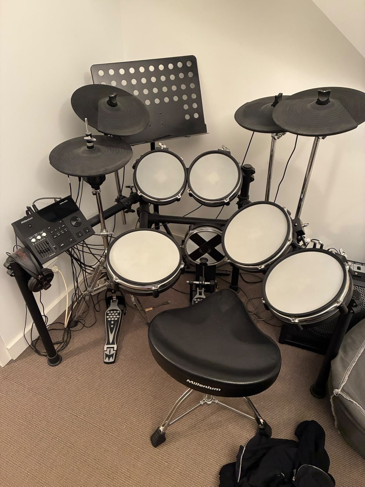 Millenium MPS-850 elektronische drumset + kruk + headset, Muziek en Instrumenten, Ophalen, Gebruikt, Overige merken, Elektronisch