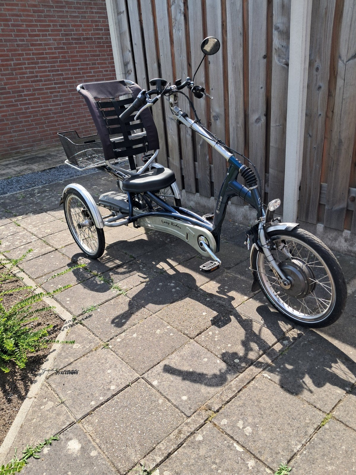 Driewieler Electrisch, blauw, merk van Raam en fietshelm inc, Ophalen, Zo goed als nieuw, Schijfrem, Van Raam Easy Rider