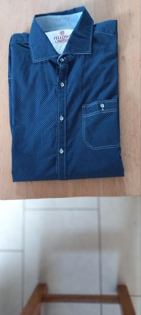 Overhemd Fellows United 3XL, Ophalen of Verzenden, Zo goed als nieuw, Blauw, Overige halswijdtes