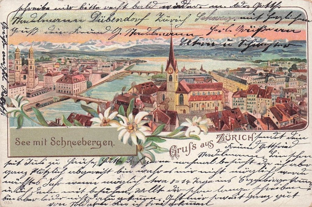 702-160-011 Zürich, Verzamelen, Ansichtkaarten | Buitenland, Verzenden, Voor 1920, Overig Europa