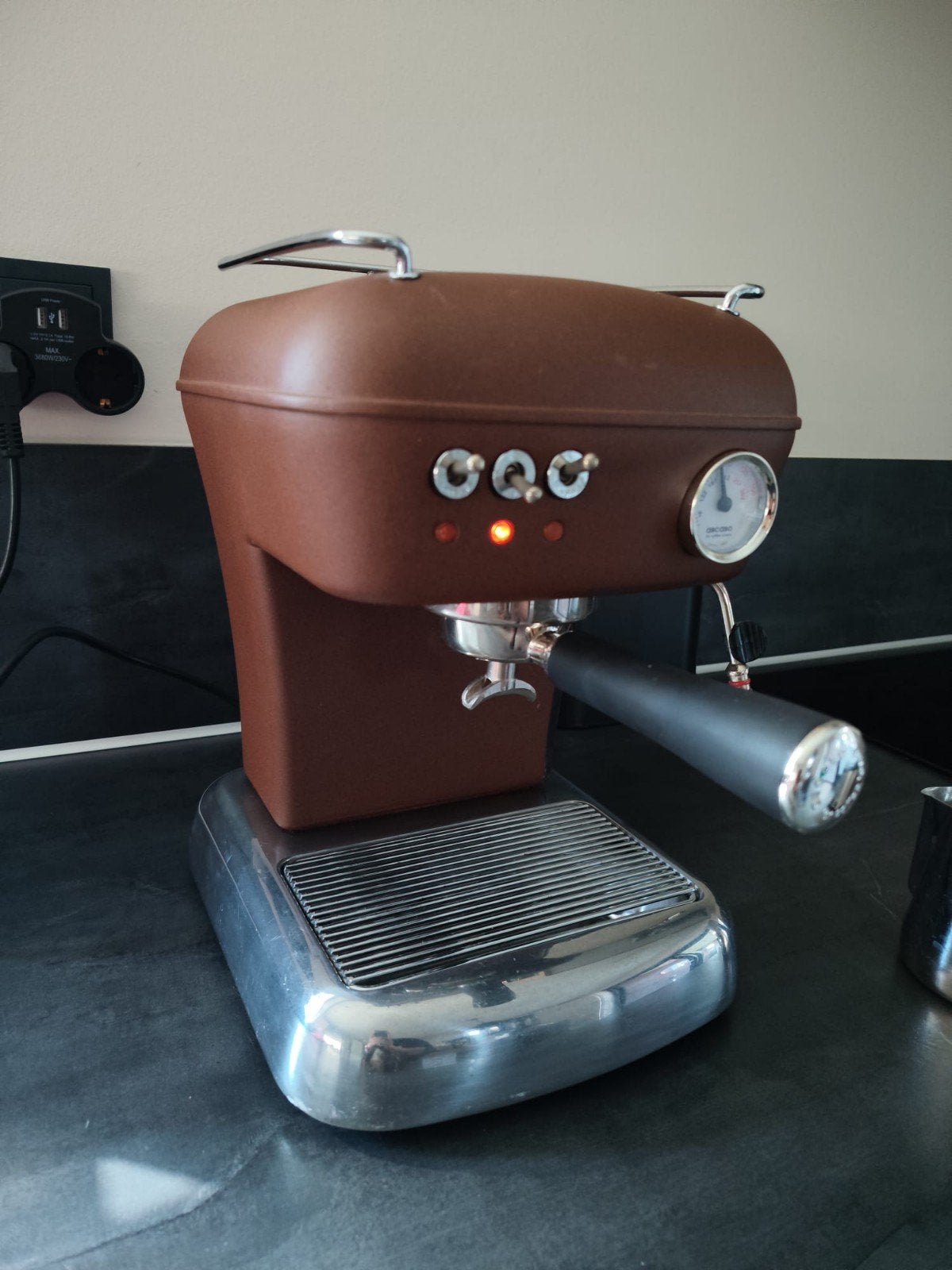 Ascaso Dream Arc Basic Espressomachine - Bruin, Espresso apparaat, Gemalen koffie, Ophalen of Verzenden, Zo goed als nieuw