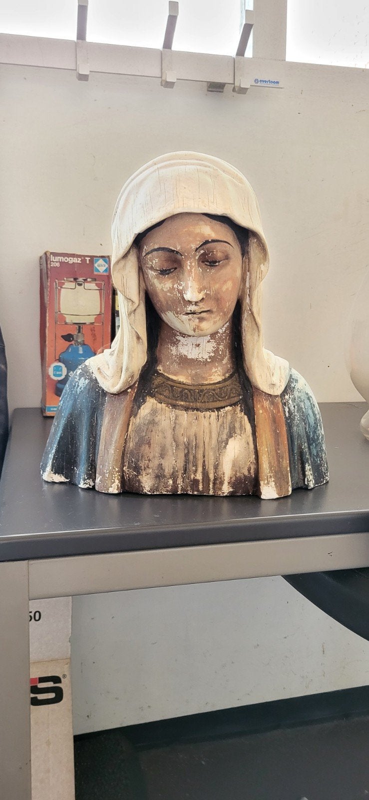Beeld Maria, gips, Ophalen