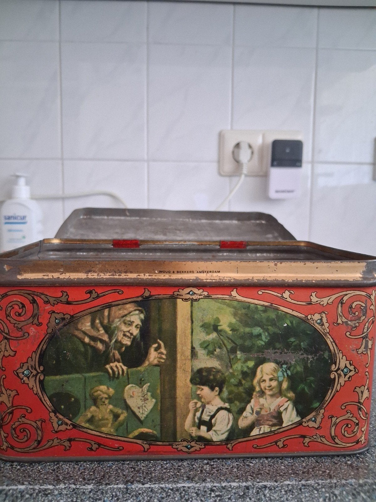 NOSTALGISCH SCHITTEREND ECHT OUD HANS EN GRIETJE BLIKJE, Verzamelen, Blikken, Ophalen of Verzenden, Gebruikt, Overige, Overige merken