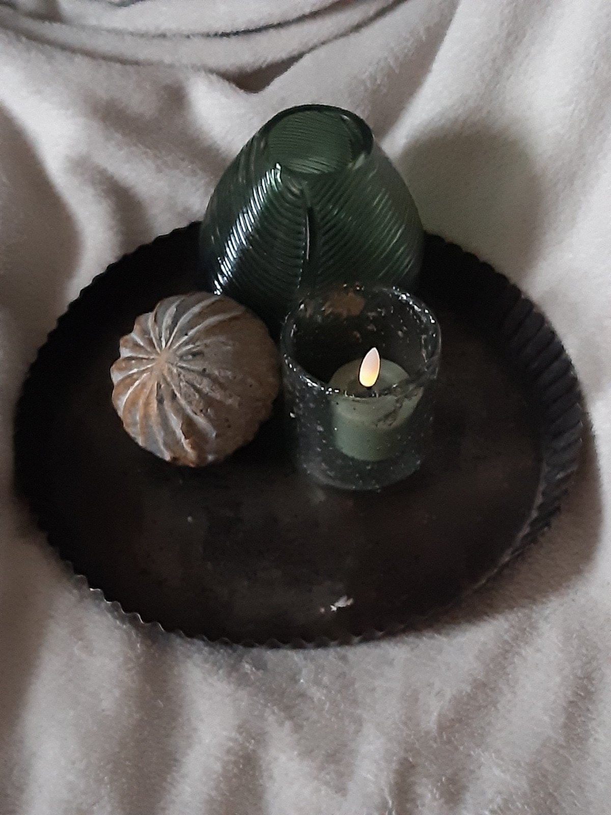 Vlaaienblik ijzeren schaal ,"magneetbord" bakvorm, patina, Ophalen of Verzenden