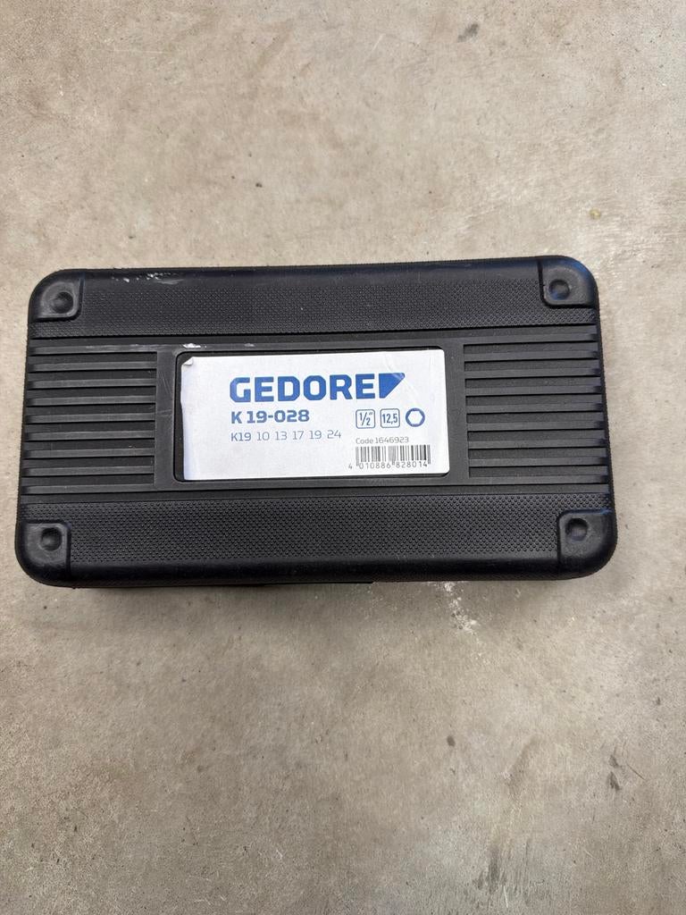 Gedore K 19-028 Doppenset 1/2 inch (12.5 mm) - 10-24 mm, Doe-het-zelf en Verbouw, Gereedschap | Handgereedschap, Ophalen of Verzenden