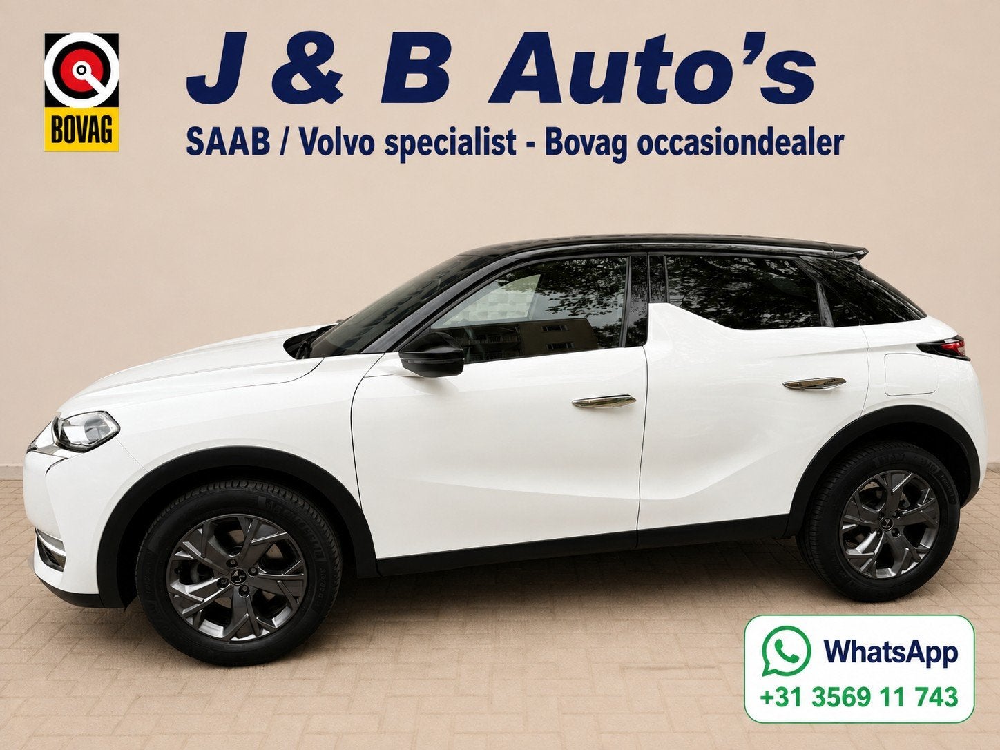 DS DS 3 Crossback 1.2 PureTech Carplay Automaat Onderhoudsbo, Auto's, Stof, Gebruikt, 1199 cc, Wit