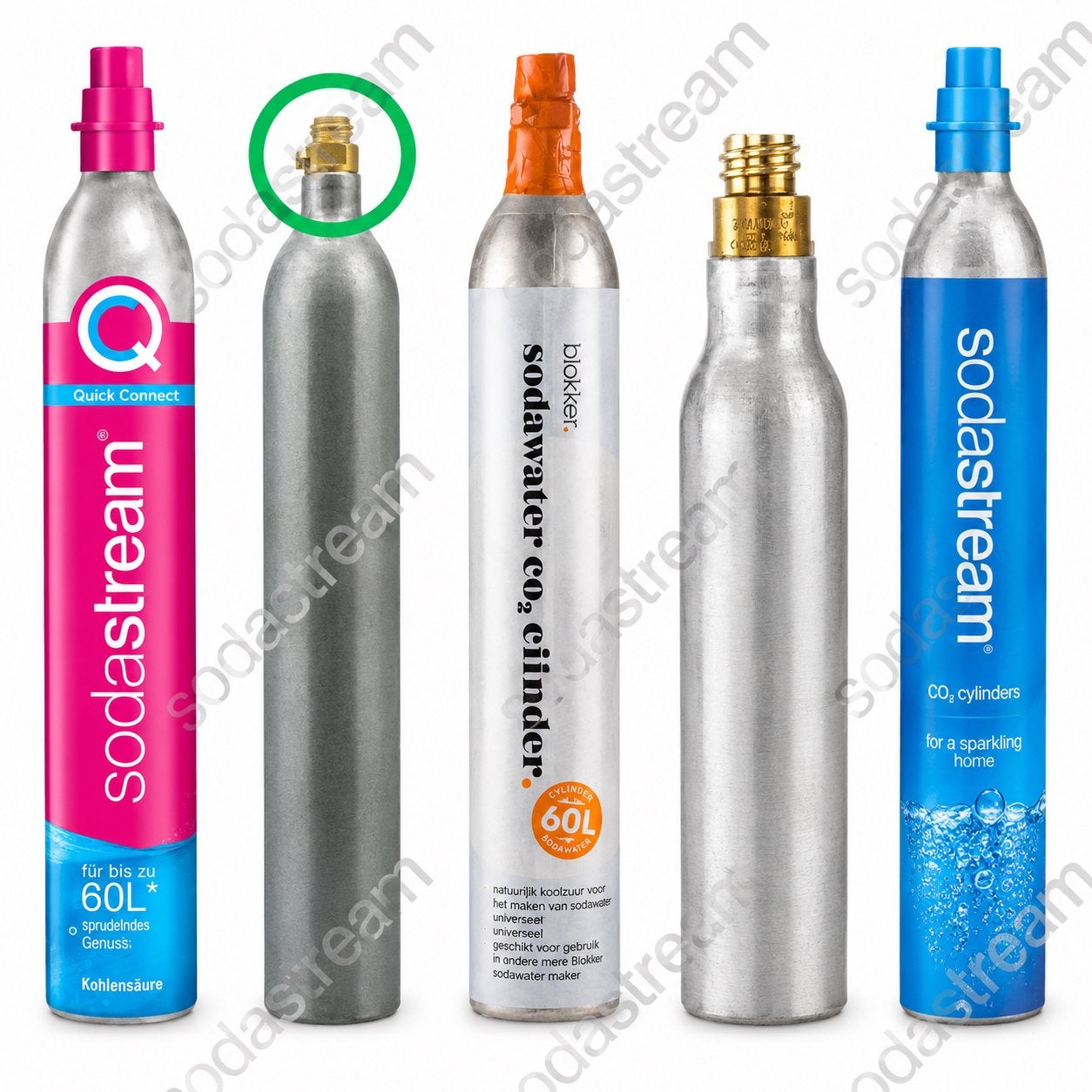 Sodastream CO2 cilinders - diverse typen, Ophalen, Gebruikt