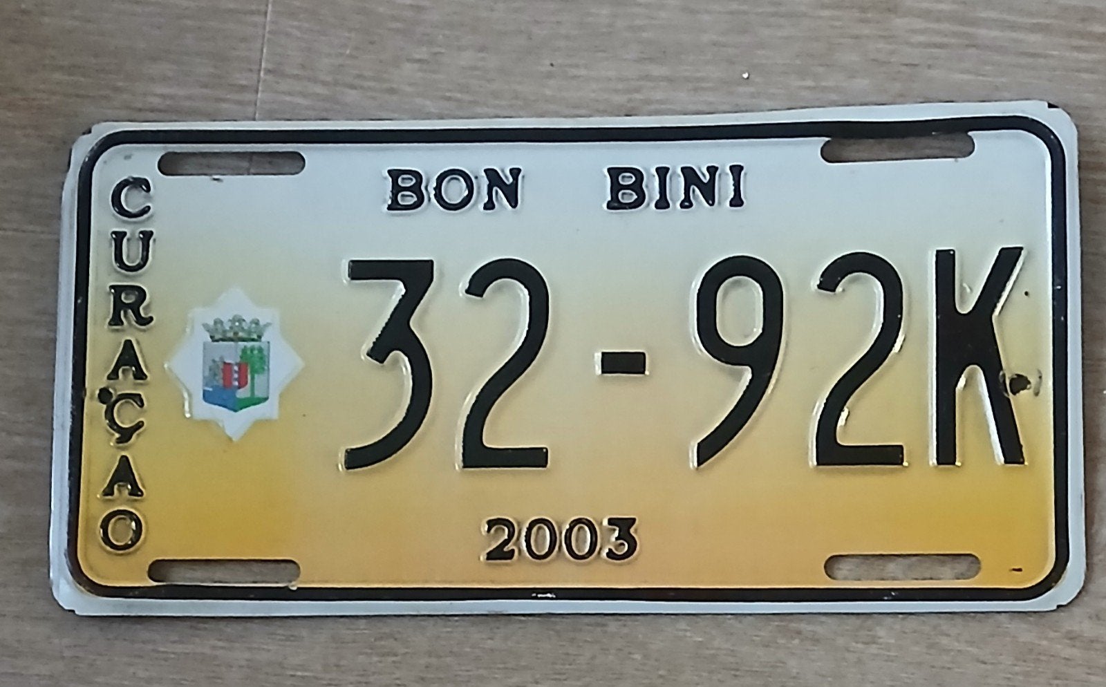 Curaçao orginele kentekenplaat., Ophalen of Verzenden, Gebruikt